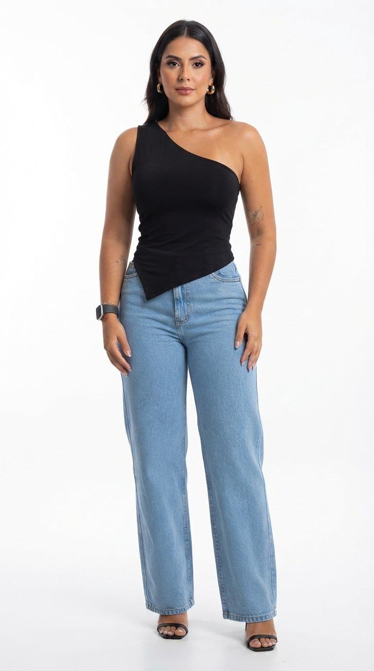 Blusinha Um Ombro Só Assimétrico Clara